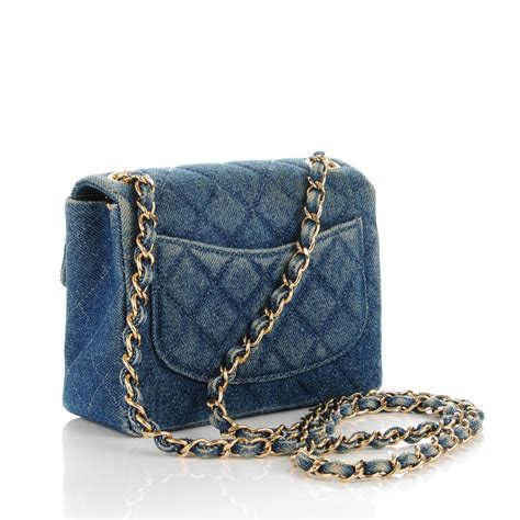 chanel mini denim quilted top handle|Chanel mini flap bags.